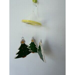 Russ Berrie Holiday Windchimes Christmas Tree Ceramic Ornament 1980s Vintage